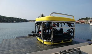 Remotely operated vehicle used to capture underwater videos